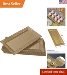 Classy Disposable Lace Serving Trays 14 X 7.5 Gold Perfect For Banquets New. Price: $25.99.