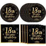 40PCS 18TH Birthday Decorations For Boys Girls Happy Black Gold... New. Price: $15.10.