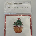 Caspari Die-cut Christmas Place Or Buffet Cards, Set Of 8, Brand New. Price: $18.50.