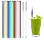 Pcs Reusable Glass Straws 8X8MM Ecofriendly Drinking For Smoothie Milk New. Price: $16.63.