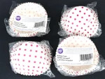 Nwt Wilton Baking Cupcake Liners Red Polka Dot White Background 200 Count 2" New. Price: $12.99.