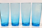 SET/4 Vintage 1960S Cristar Aqua Sky Blue Drinking Glasses Cooler Tumblers 16 Oz Used. Price: $24.00.