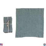 Creative Co-op 18 Inches Square Stonewashed Linen Dinner Kitchen Use, Mint. Price: $61.27.