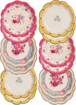 Talking Tablesvintage Floral Paper Plates Pack Of 24 - Pink, Blue, Yellow, Sc... New. Price: $13.12.