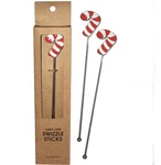 2 Pk Of Holiday Candy Cane Reusable Stainless Steel Swizzle Sticks New. Price: $12.00.