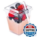 Easercy 50 Pack Oz Plastic Dessert Cups Lids Yogurt Parfait/appetizer New. Price: $26.89.