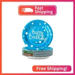 Cenlbj Happy Birthday Party Paper Plates,blue Dessert PLATES,7INCH-50PCS,FOIL Po New. Price: $13.52.