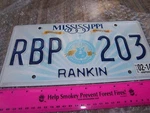 Mississippi Metal License Plate Exp 2-2014, Celebrating Creative Culture, RBP203 Used. Price: $9.99.