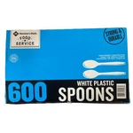 Member''s Mark Heavyweight White Plastic Disposable Spoons, 600CT New. Price: $22.99.