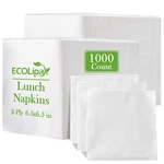 Ecolipak Lunch Napkins Bulk 1000 Count 6.5X6.5 Inch 2-PLY Soft Absorbent Dinner New. Price: $55.28.