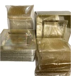 New Gold/clear Glitter 6.5 Plastic Dessert Plates With 7.4 Forks Sparkly Fun. Price: $29.99.