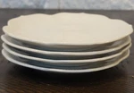 Set Of 4 Lillian Vernon Scalloped Lotus Snack Plates Small Petite Used. Price: $12.00.