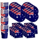 Australian Flag Birthday Party Supplies Set Plates Napkins Cups Tab... New. Price: $31.01.