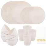 Supernal 32PCS Wheat Straw Dinnerware Cream Color,plates And Bowls Sets,... New. Price: $36.92.