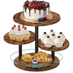 Eliteroo 4 Tier Rotating Tower Stand, 50 Cupcakes Wood Display New. Price: $59.99.