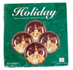 Holiday Dessert Plates Snowman Susan Winget Folk Tiny Flakes 8" Set Of 4 Read New. Price: $29.95.