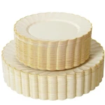 72PCS Ivory Scalloped Plastic Plates For 36 Guests, Elegant Fancy Disposable ... New. Price: $53.77.