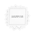 Five Star Snarky Quotes Napkins - White Cotton Cloth 4.5" X 50... New. Price: $51.68.