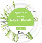 Amazon Basics Everyday Disposable Paper Plates, 10 Inch, Microwave-safe, Cut Res New. Price: $8.82.