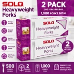 2-PACK Solo Heavyweight Plastic Fork, White, 500-COUNT New. Price: $52.95.