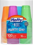 Hefty Party Disposable Plastic Cups In Assorted Colors - 16 Ounce, 100 Count New. Price: $28.06.