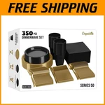 Elegant Black & Gold Plastic Plates Set: 350 Pcs Effortless Entertaining New. Price: $70.39.