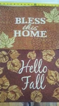 Placemats & Runner Fall Autumn Thanksgiving Glitter Tapestry Bless Home Hello New. Price: $6.45.