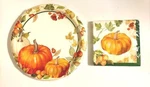 Pumpkin Harvest Plates And Napkins 8 Ct Paper Thanksgiving Party Creations New. Price: $14.99.