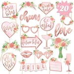 Xo, Fetti Bridal Shower, Wedding Photo Booth Props 20 Pieces, Pre-assembled... New. Price: $38.06.