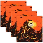 Skeleton Paper Napkins 50 Pack Spooky Cocktail For Halloween Party New. Price: $15.39.