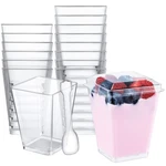 Shopday 5 Oz Plastic Dessert Cups With Lids 100 Pack Small Clear Square Parfa... New. Price: $37.90.