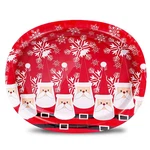 Tyzarglef 50 Count Christmas Oval Paper Plates, 10" X 12.5" Large Disposable ... New. Price: $26.49.
