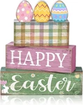 4 Pcs Easter Table Decoration Wooden Pastel Eggs - No Assembly Required Reusable New. Price: $29.76.