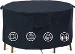 Round Patio Furniture Covers - 74" Dia Waterproof Table & Fire Pit An... New. Price: $37.88.