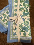Twos Company Block Print Dinner Napkins. Set Of 8 New. Price: $60.00.