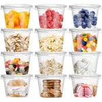 50 Pack 8 Oz Disposable Plastic Cups With Lids,clear Dessert Con... New. Price: $19.64.