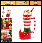 Large Elf Boot Mug - 17 Oz Ceramic Coffee, Cocoa, Wine & Eggnog Cup Fun Gift! New. Price: $32.39.