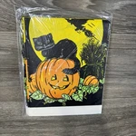 Vintage Halloween Paper Tablecloth Pumpkin Black Cat Walmart New Sealed Package. Price: $12.99.