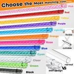 12-PACK Reusable Plastic Clear Swirl Straws, 11" Long Colorful Hard T... New. Price: $9.95.