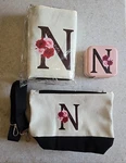 Aiheart Birthday Gifts For Women "n" Initial Canvas Tote Bags And Jewelry Box New. Price: $14.99.