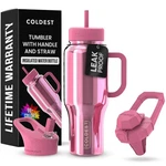 Coldest Tumbler With Handle Straw - 100% Spill Proof (... New. Price: $66.01.