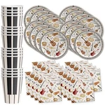 Musical Instruments Party Supplies Set Plates Napkins Cups Tableware Kit For 16 New. Price: $27.34.