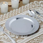 Silver Plastic 8" Round Gray Appetizer Plates Fancy Party Wedding Reception New. Price: $14.22.