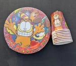 Vtg 90S Garfield Paper Birthday Party Set 8 Plates Cups Unopened Odie New. Price: $22.94.