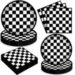 Oigco 60 Pcs Race Car Birthday Party Decorations, Checkered Flag Plates And N... New. Price: $20.87.