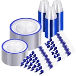 I00000 Blue Plastic Dinnerware Set 700 Piece 100 Guest Disposable Plates Cups New. Price: $179.99.