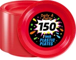 7 Inch Red Dessert Plates 150 Count, Plastic Disposable Party For New. Price: $27.37.