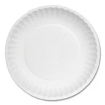 Ajm Packaging Corporation White Paper Plates, 6" Dia, 100/PACK, Packs/carton New. Price: $29.57.
