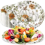 Umigy 50 Pcs Thanksgiving Oval Paper Plates Fall Party Onesize, Autumn Style New. Price: $42.99.