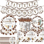 Pymurod 142PCS Cowboy Baby Shower Decorations - Brown Little New. Price: $26.05.